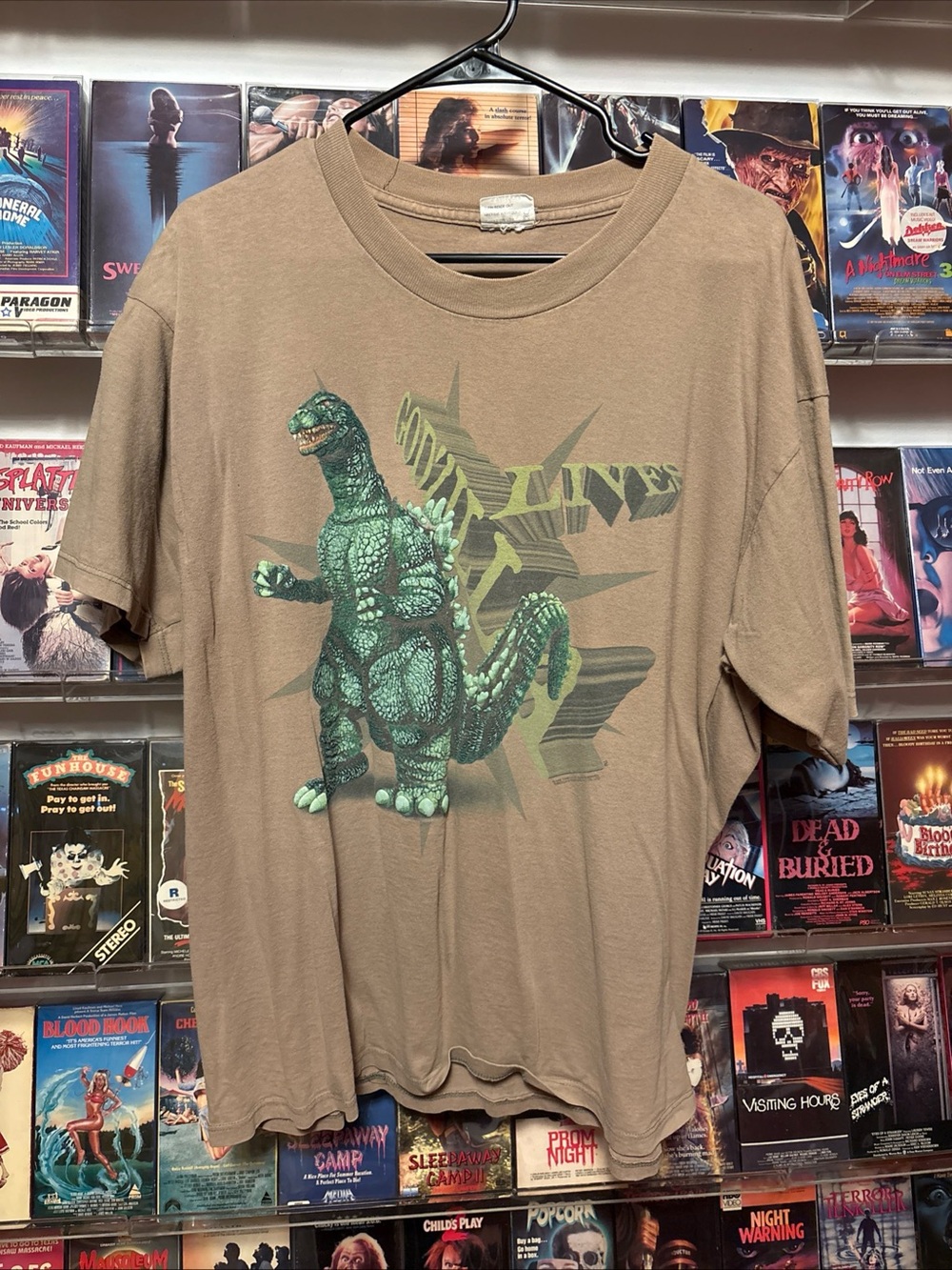 VTG 90s Rare Godzilla Lives Puff Print Movie Promo T Shirt 1997 Cronies XL Toho